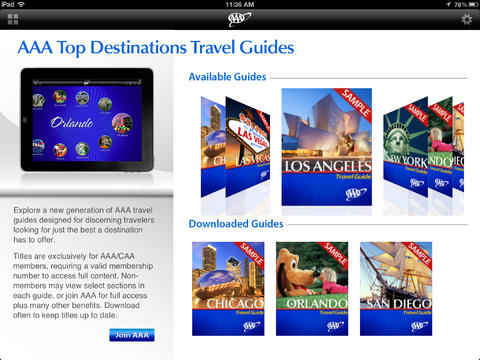 AAA presenta su nueva guia de viajes interactiva para iPad