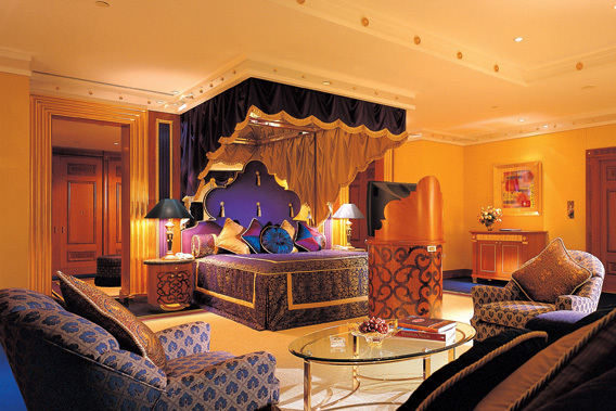 Burj Al Arab - Dubai, Emiratos Árabes Unidos - Exclusivo hotel de 5 estrellas de lujo - vista dormitorio