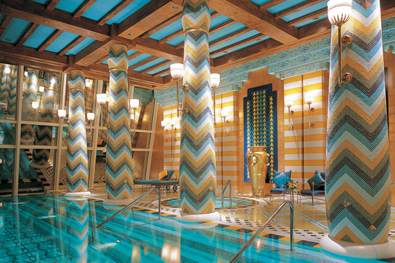 Burj Al Arab - Dubai, Emiratos Árabes Unidos - Exclusivo hotel de 5 estrellas de lujo- piscina interior & Spa