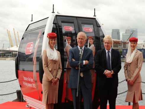 La aerolnea Emirates patrocina el primer telefrico de Londres