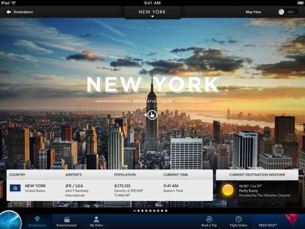 Delta presenta su app FlyDelta para iPad