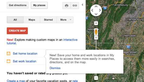 Google Maps ahora permitir guardar lugares de trabajo y domicilio