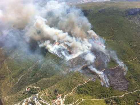 Actualizacin del incendio forestal de la Riba (Tarragona)