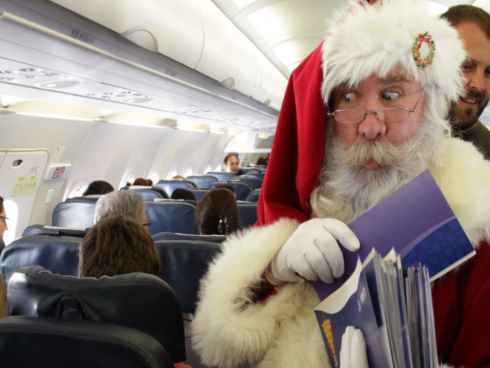 Papá Noel viaja con Lan Airlines 