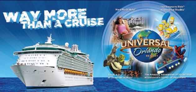 Royal Caribbean y Universal Orlando Resort ofrecen paquetes de vacaciones combinadas