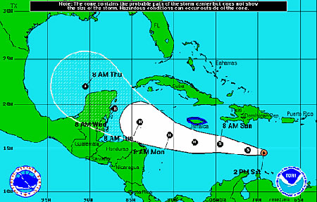 La tormenta tropical Ernesto afecta a algunas lneas de cruceros