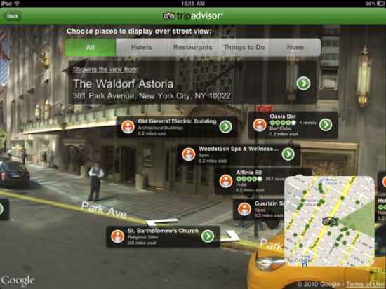 Como son la apps de viajes iPhone iPad Android de Tripadvisor