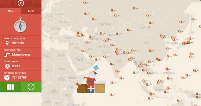 Google Inc. lanza su app para seguir a Santa Claus