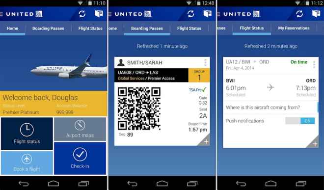 United Airlines lanza su nueva aplicación móvil para Android