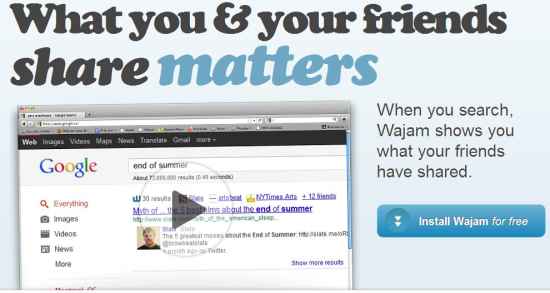 Wajam integra resultados de bsqueda social en Google Maps